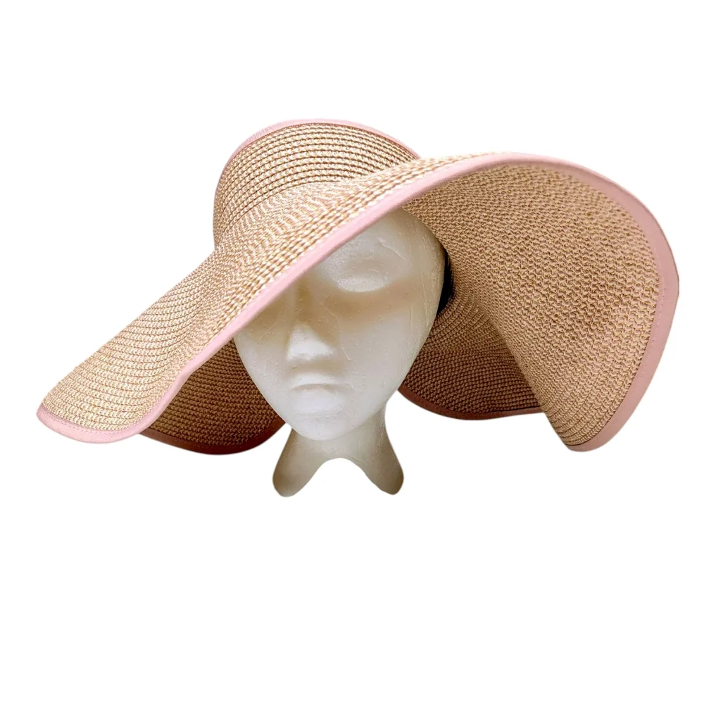 David & Young PONYFLO Bow Sun Hat – Tan & Pink | OSFM